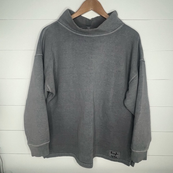 Sloppy Joe High Neck Gray Sweatshirt Size 1 - Picture 1 of 4